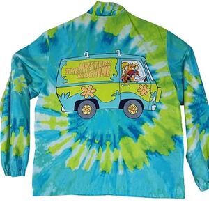 Spirit Scooby-Doo Mystery Machine Jacket Unisex M Blue Green Tie Dye Costume